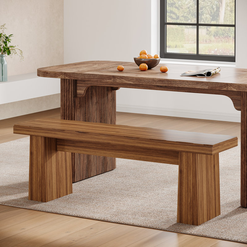 47-Inch Dining Table Bench, Brown
