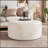 Luxurious Round Ottoman with Versatile Use, Perfect for Modern and Elegant Living Spaces-276055547