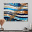Art mural bleu étincelant - Vagues, salon-1689136306-1689136971