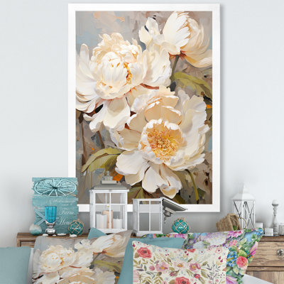 «Beige fragrant pivoine» sur toile