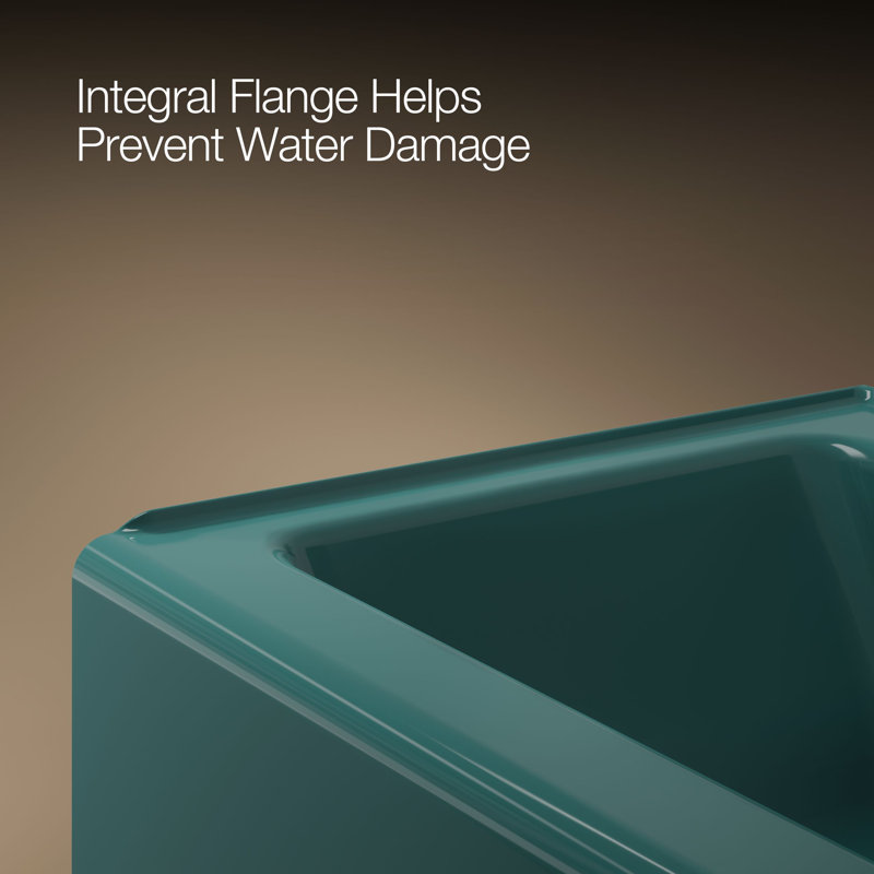 Bellwether® 60" x 30.25" Alcove Soaking Cast Iron Bathtub, Teal, Right