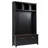Versatile 4-In-1 Hall Tree With 6 Golden Hooks,Wood Grain Bench With Multiple Storage Space,Entryway Coat Rack With 2 Drawers For Living Room,Hallway