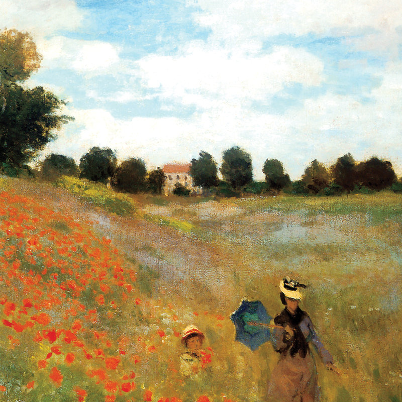 «Poppy Field 1873» par Claude Monet, reproduction d'art sur toile, H 24,25 po x l 29,25 po x P 1,875 po