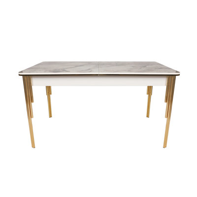 Rimma Extendable Metal Base Dining Table