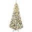 Décoration de Noël d'arbre de Noël artificielle haute 7,5 pi avec 1188 branches floquées par la neige, 500 lumières DEL chaudes, ouverture automatique