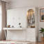 Lit escamotable avec tablette Stoarge, bureau, lumière DEL, armoire et 3 tiroirs Murphy-794375900