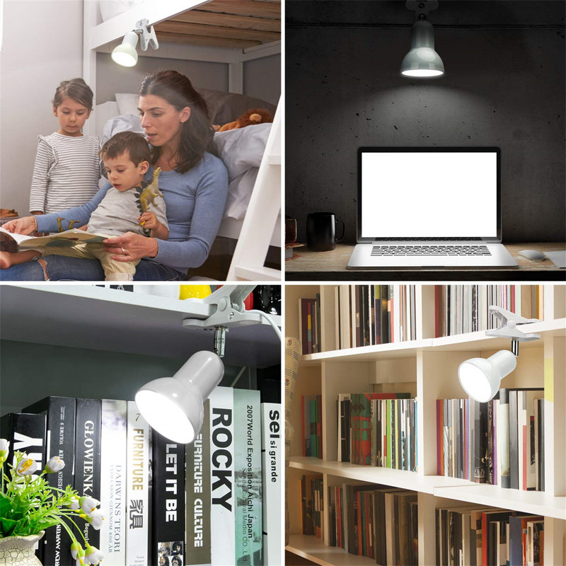360° Rotating Book Clip Light Portable Reading Light