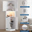 Grande armoire de coin 65 po avec portes de grange, étagère de rangement à 5 niveaux et bahut de rangement 65 po-2022044596