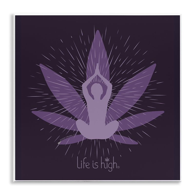 Meditating Mindful Plant Wall Plaque Art by LIH