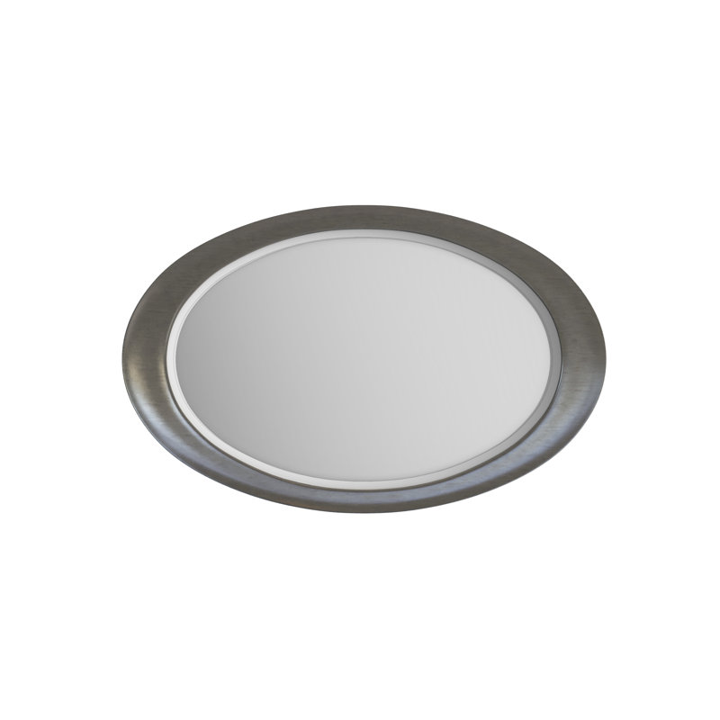 Visage Transitional Oval Wall Mirror, Argento