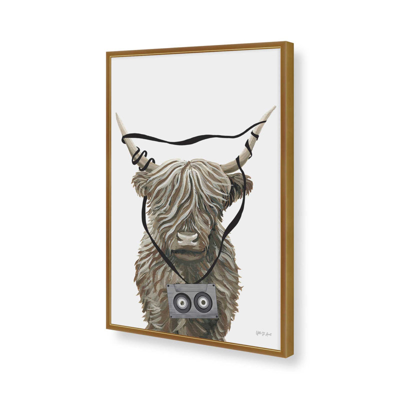 «Highland Cassette» par Yvette St. Amant, reproduction d'art sur toile, H 24 po x l 18 po, Or