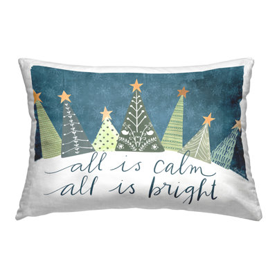 Coussin décoratif "All Is Calm & Bright" par Katie Doucette