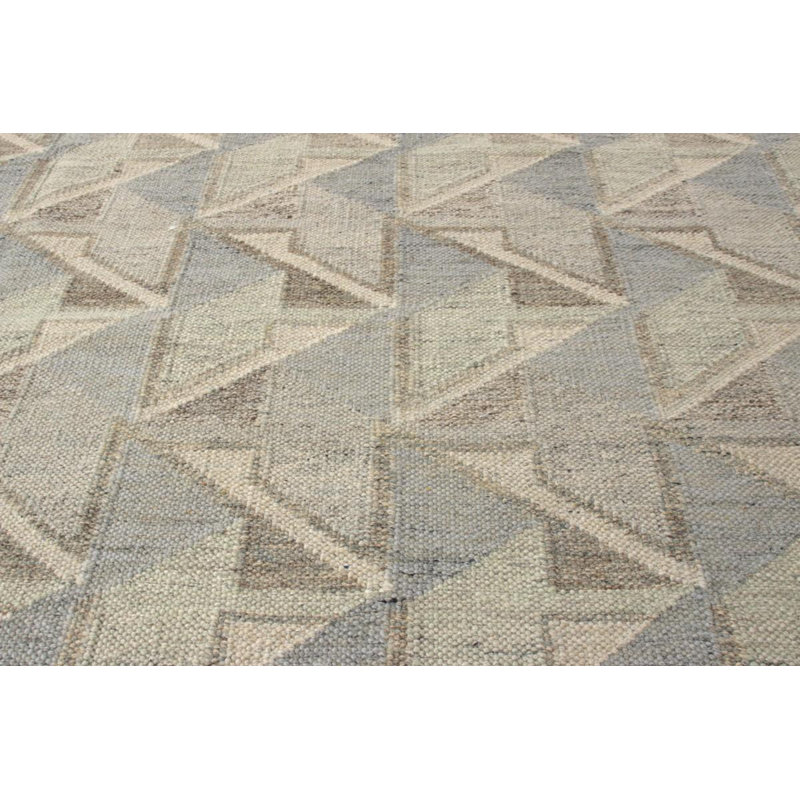 Scandinavian Wool Geometric Area Rug, Rectangle 10' x 14'