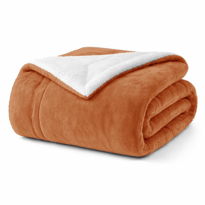 Reversible Sherpa Fleece Fur Thick Blanket
