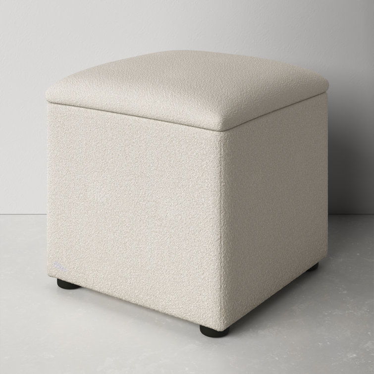 New - 17 Black Antimicrobial Vinyl Square Modular Furniture Ottoman