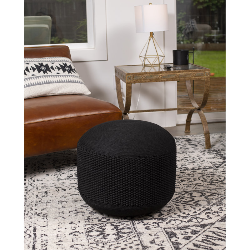 Pouf rond de 20 po de largeur