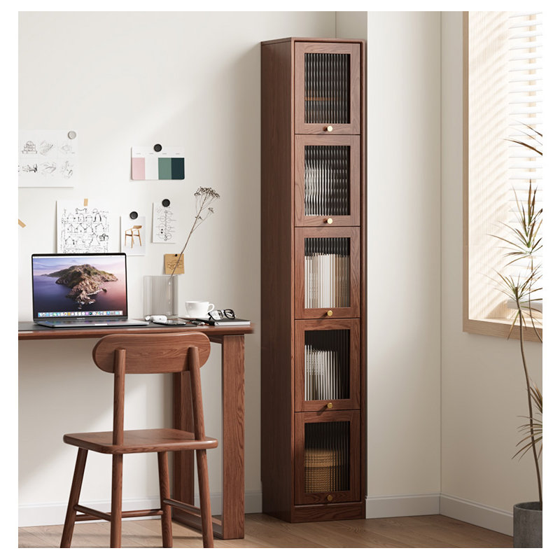 Elice Barister Bookcase, (5 Shelves) 71" H x 12" W x 11" D