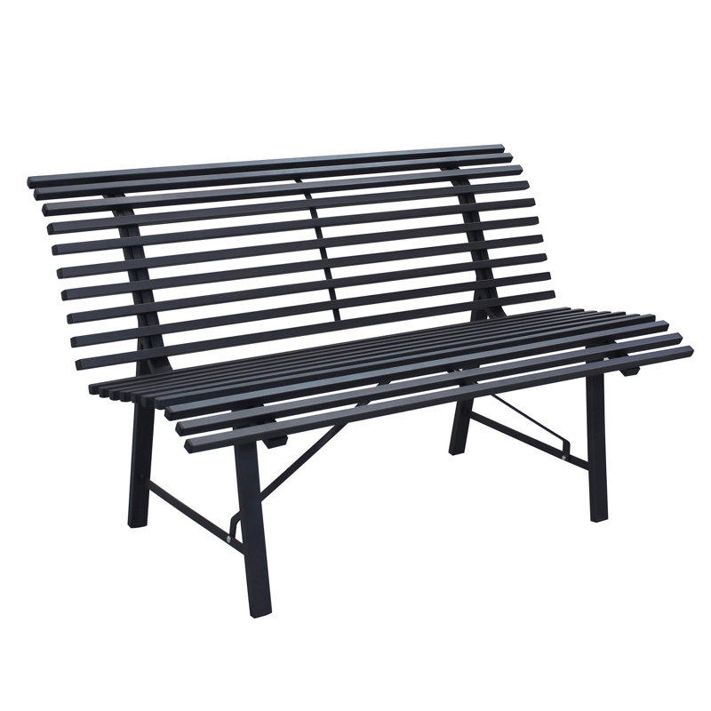 Aelan Outdoor Bench, Black
