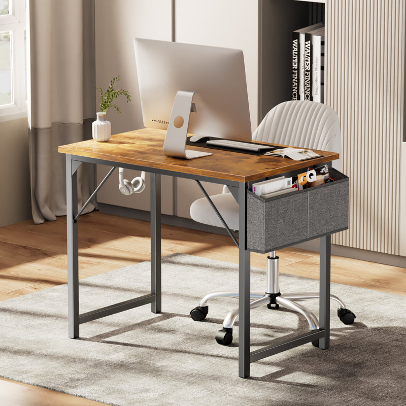 Bureau Mamoru, H 29,8 po x l 31,5 po x P 19,7 po, Brun rustique