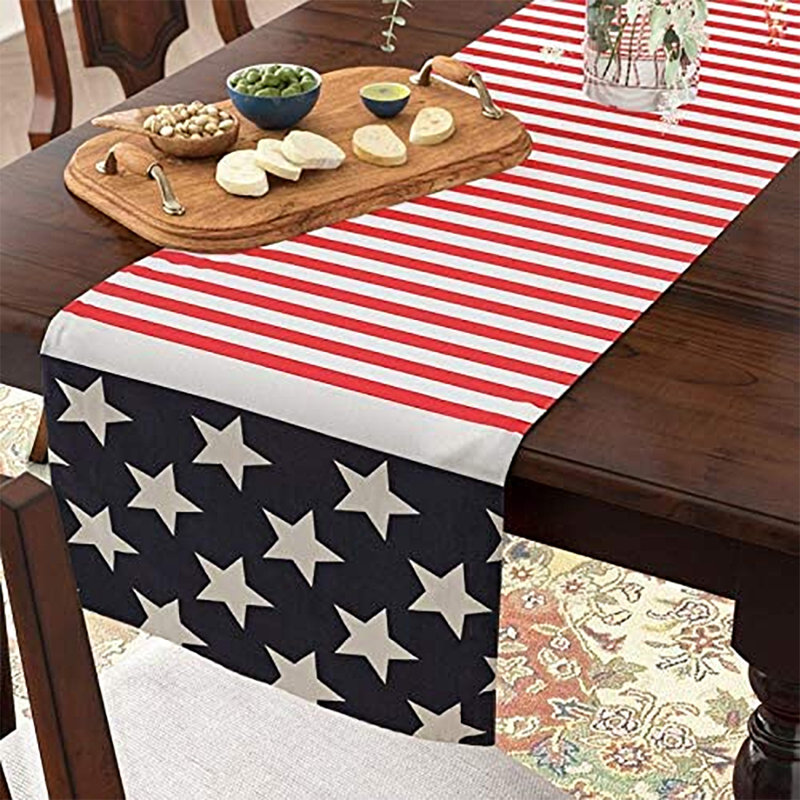 Chemin de table rectangulaire en coton, 120 po x 16 po