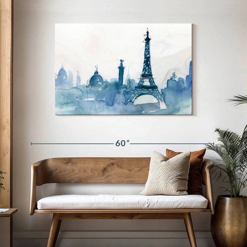 Nicci Ocean Blue Paris, 30" H x 45" W