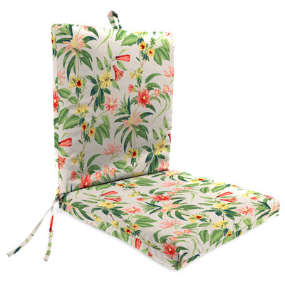 Coussin de chaise d'extérieur 21 "x 44" avec attaches et boucle