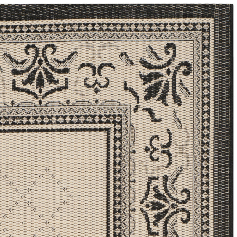 Tapis intérieur / extérieur brun clair / noir Arneshia, Carré de 7 pi 1 po