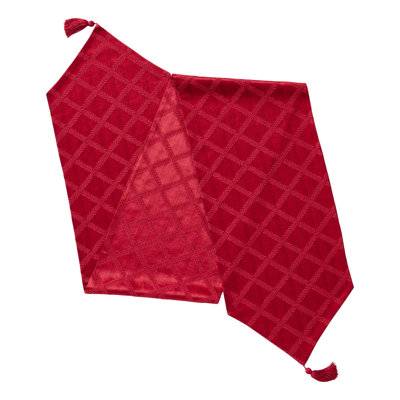 Lenox Laurel Leaf Reversible Table Runner, Red - 14"w X 90"l
