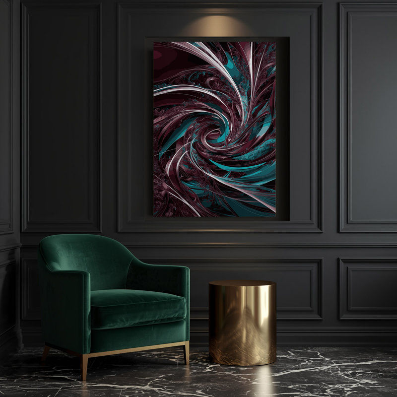 Digital Abstraction 80 Black Canvas Wall Art