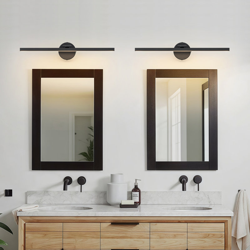 23.62" Dimmable Bathroom Vanity Light LED 14W Bath Bar, Matte Black