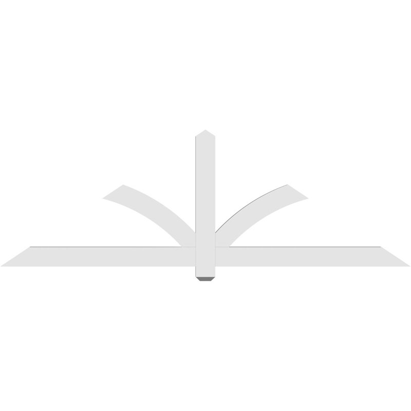 Support pour pignon en PVC Redmond, H 28 po x l 84 po (pas: 8/12), P 2 po x F 4 po