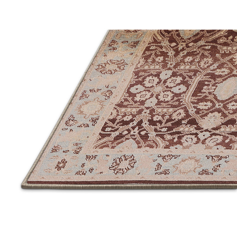 Tapis oriental brun / bleu clair Regin, Rectangle 8 pi x 10 pi