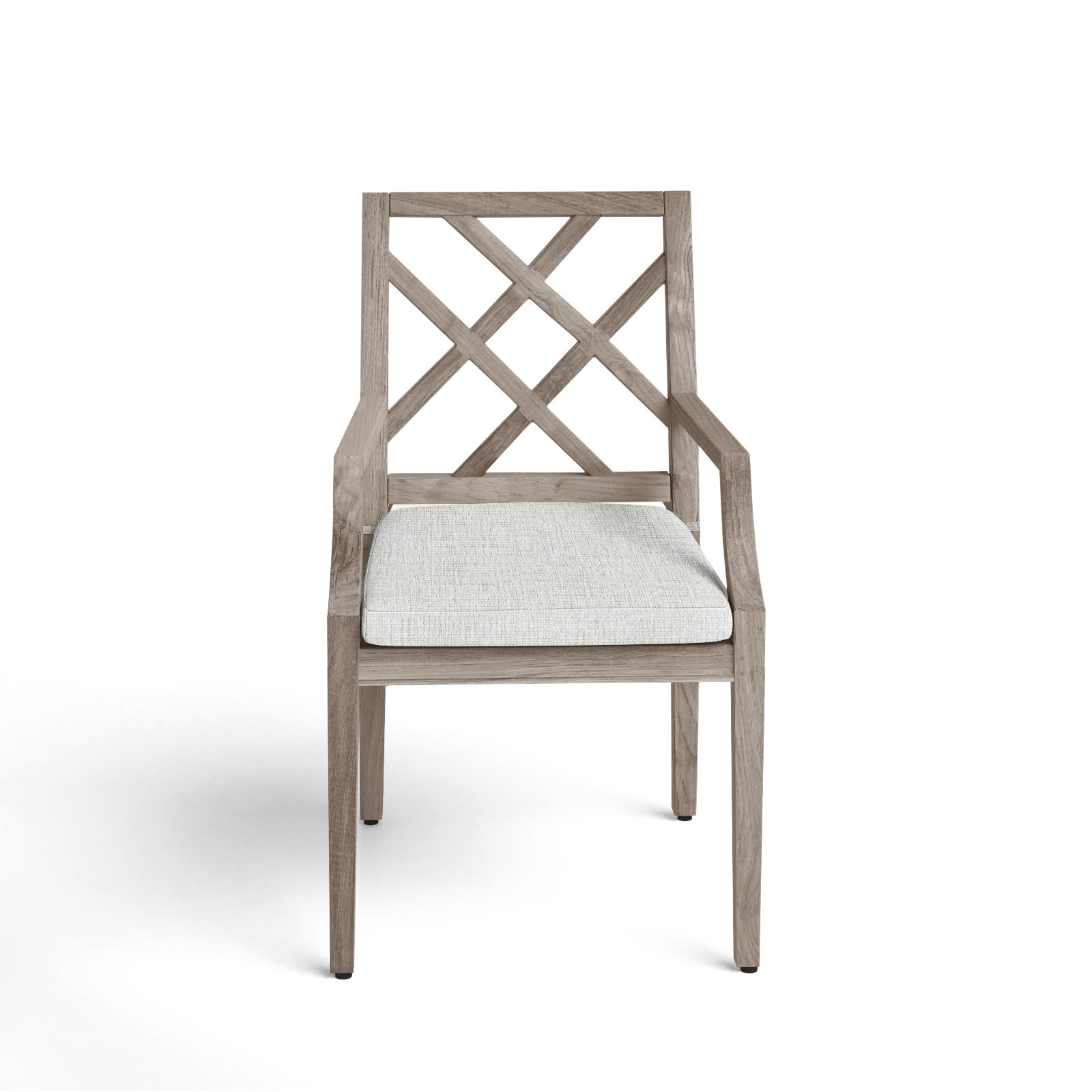 Haley Sunbrella® Patio Armchair, Welt, Bali Pearl, Oyster Teak
