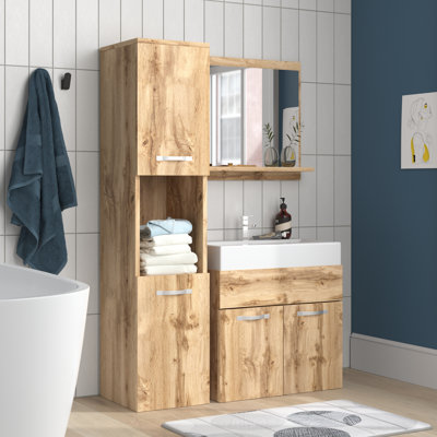 Doyon 91Cm W x 132Cm H x 35Cm D Bathroom Storage Furniture Set