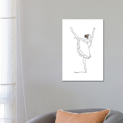 Ballet Line Art by Pixy Paper - Wrapped Canvas Gallery-Wrapped Canvas Giclée