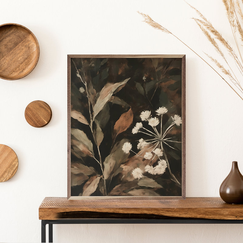 Cream Florals, 40" H x 32" W