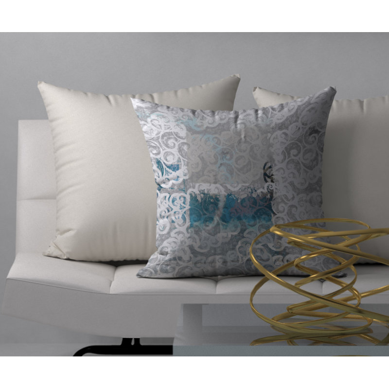 Abstract Reversible Throw Pillow, 24" x 24"