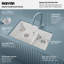Ensemble d'évier de cuisine à double cuve 60/40 Karran Quartz 32 po x 21-1 / 4 po-54821680