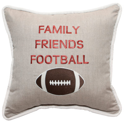 Embroidered Sunbrella® Outdoor Throw Pillow