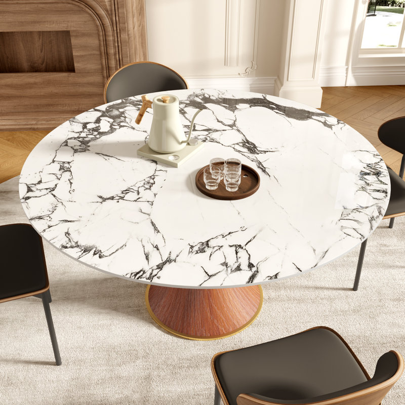 Ensemble de table de salle à manger de style Mid-Century 5/7 pièces avec chaises d'appoint rembourrées en éponge