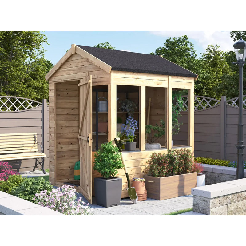 Dunster House Potting Shed Apex Roof W6' x D6' (W1.8m x D1.8m) Overlord Modular