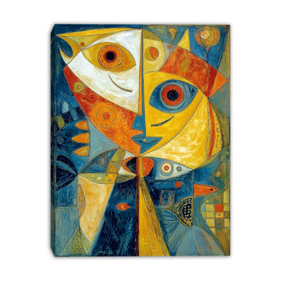 Cubist Eyescape Wrapped Canvas Wall Art