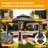 Outdoor Galvanized Steel Patio Gazebo with Double Roof-123281490-123281489