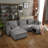 108.7" Modular Sectional Cloud Sofa Set, Extra Large U Shaped Couch with Storage & Cathole Ottoman-94191000
