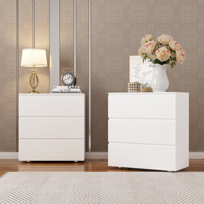 32.3"H Nightstand With 3 Drawers(Set Of 2)