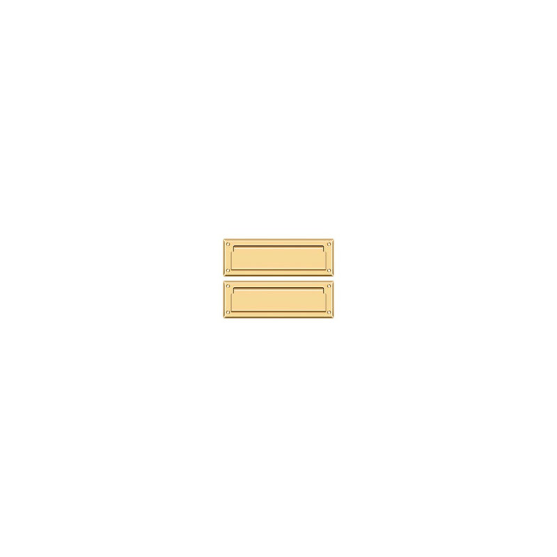 9" in x 3" Brass Mail Slot, PVD Polished Brass