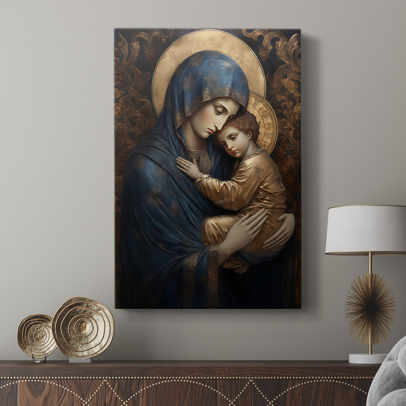 Série Religious XCIX - Toile tendue avec châssis de qualité supérieure - Prêt à être accroché, H 60 po x l 40 po