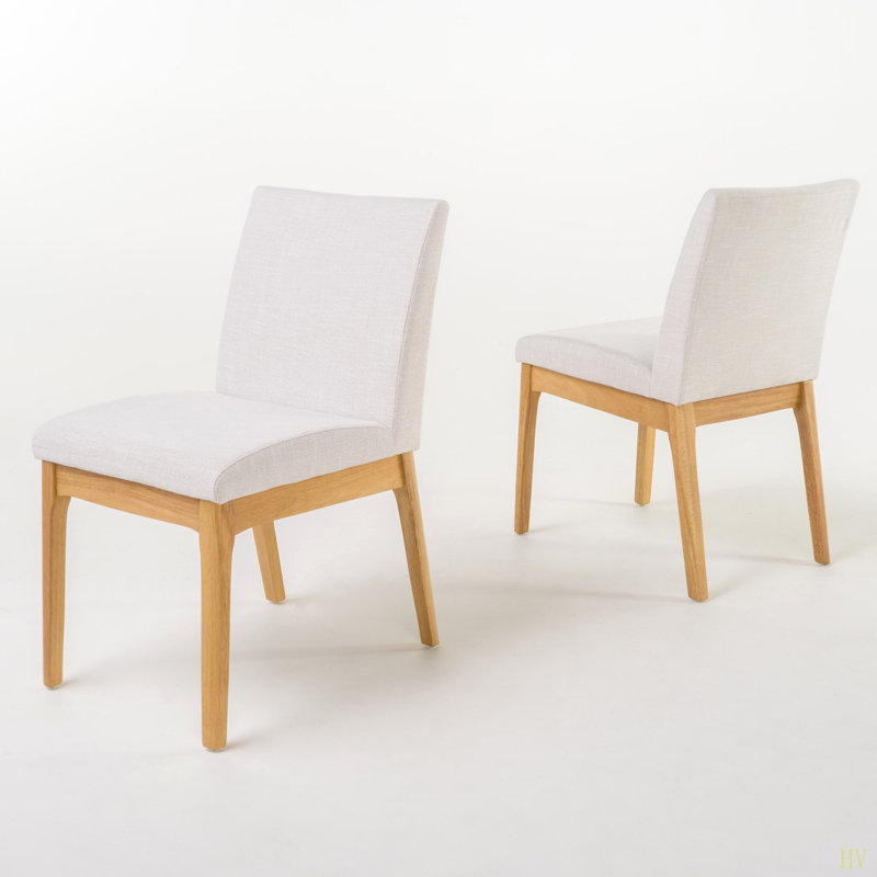 Chaise de salle à manger (ensemble de 2) sans accoudoirs - confort moelleux, design minimaliste épuré avec sièges rembourrés