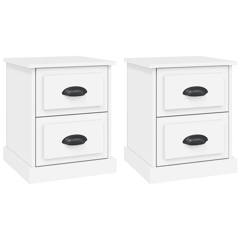 Bellechester 39cm W Bedside Table, White, Set of 2