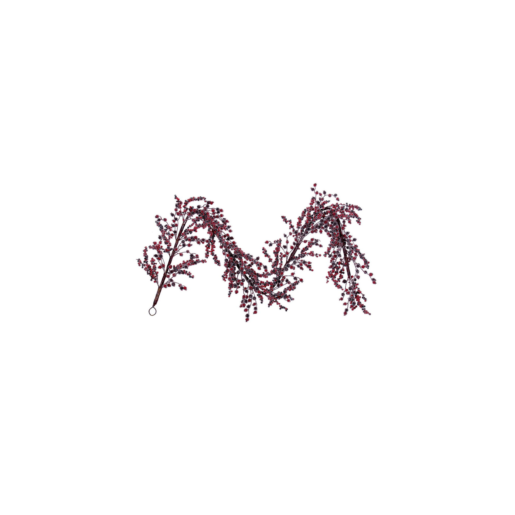 The Holiday Aisle® 72" Winter Icy Red & Burgundy Berry Garland.